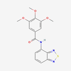 molecular formula C16H15N3O4S B5588382 N-2,1,3-benzothiadiazol-4-yl-3,4,5-trimethoxybenzamide CAS No. 6237-38-3