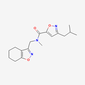molecular formula C17H23N3O3 B5588394 3-isobutyl-N-methyl-N-(4,5,6,7-tetrahydro-1,2-benzisoxazol-3-ylmethyl)-5-isoxazolecarboxamide 
