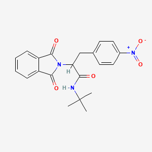 molecular formula C21H21N3O5 B5588421 N-(tert-butyl)-2-(1,3-dioxo-1,3-dihydro-2H-isoindol-2-yl)-3-(4-nitrophenyl)propanamide 