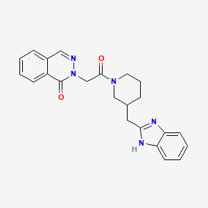 molecular formula C23H23N5O2 B5588425 2-{2-[3-(1H-benzimidazol-2-ylmethyl)-1-piperidinyl]-2-oxoethyl}-1(2H)-phthalazinone 