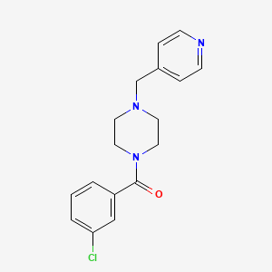 molecular formula C17H18ClN3O B5588435 1-(3-氯苯甲酰基)-4-(4-吡啶基甲基)哌嗪 