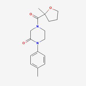 molecular formula C17H22N2O3 B5588443 1-(4-methylphenyl)-4-[(2-methyltetrahydro-2-furanyl)carbonyl]-2-piperazinone 