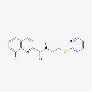molecular formula C17H14FN3OS B5588494 8-fluoro-N-[2-(2-pyridinylthio)ethyl]-2-quinolinecarboxamide 