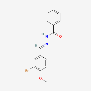 molecular formula C15H13BrN2O2 B5588516 N'-(3-bromo-4-methoxybenzylidene)benzohydrazide 