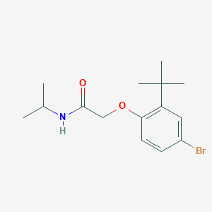 molecular formula C15H22BrNO2 B5588521 2-(4-bromo-2-tert-butylphenoxy)-N-isopropylacetamide 