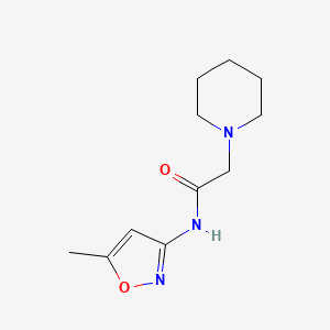 molecular formula C11H17N3O2 B5588530 N-(5-methyl-3-isoxazolyl)-2-(1-piperidinyl)acetamide 