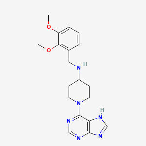 molecular formula C19H24N6O2 B5588538 N-(2,3-dimethoxybenzyl)-1-(9H-purin-6-yl)piperidin-4-amine 