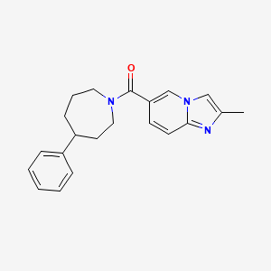 molecular formula C21H23N3O B5588545 2-methyl-6-[(4-phenylazepan-1-yl)carbonyl]imidazo[1,2-a]pyridine 
