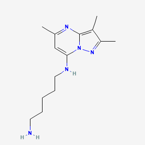 molecular formula C14H23N5 B5588564 N-(2,3,5-trimethylpyrazolo[1,5-a]pyrimidin-7-yl)-1,5-pentanediamine dihydrochloride 