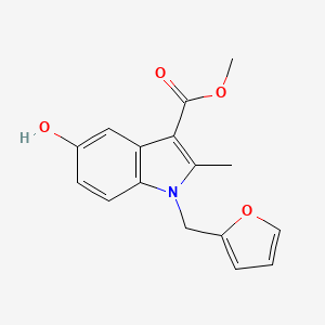 molecular formula C16H15NO4 B5588589 methyl 1-(2-furylmethyl)-5-hydroxy-2-methyl-1H-indole-3-carboxylate 