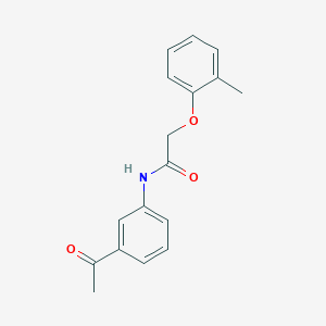 molecular formula C17H17NO3 B5588605 N-(3-acetylphenyl)-2-(2-methylphenoxy)acetamide 