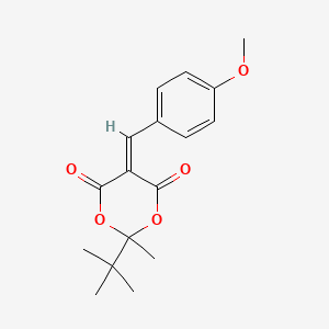 molecular formula C17H20O5 B5588639 2-tert-butyl-5-(4-methoxybenzylidene)-2-methyl-1,3-dioxane-4,6-dione 