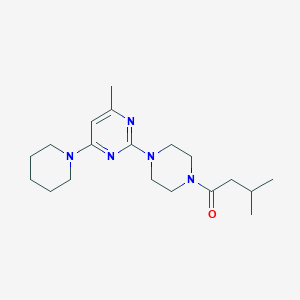 molecular formula C19H31N5O B5588656 4-methyl-2-[4-(3-methylbutanoyl)-1-piperazinyl]-6-(1-piperidinyl)pyrimidine 