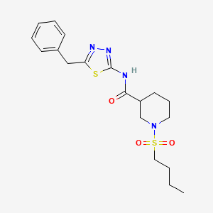molecular formula C19H26N4O3S2 B5588662 N-(5-benzyl-1,3,4-thiadiazol-2-yl)-1-(butylsulfonyl)-3-piperidinecarboxamide 