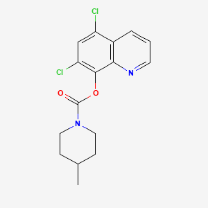 molecular formula C16H16Cl2N2O2 B5588675 5,7-dichloro-8-quinolinyl 4-methyl-1-piperidinecarboxylate 