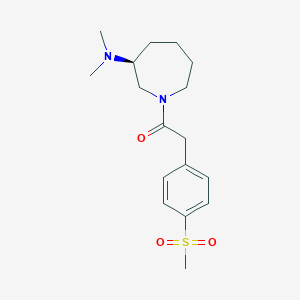 molecular formula C17H26N2O3S B5588680 (3S)-N,N-dimethyl-1-{[4-(methylsulfonyl)phenyl]acetyl}azepan-3-amine 