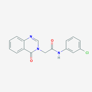 molecular formula C16H12ClN3O2 B5588696 N-(3-chlorophenyl)-2-(4-oxo-3(4H)-quinazolinyl)acetamide CAS No. 362492-08-8