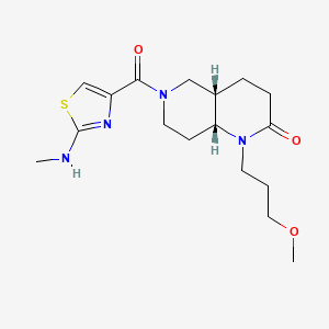molecular formula C17H26N4O3S B5588702 (4aS*,8aR*)-1-(3-methoxypropyl)-6-{[2-(methylamino)-1,3-thiazol-4-yl]carbonyl}octahydro-1,6-naphthyridin-2(1H)-one 