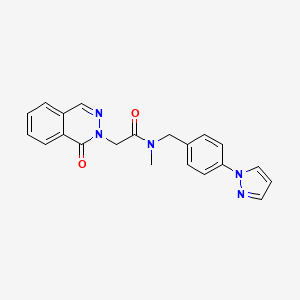 molecular formula C21H19N5O2 B5588724 N-methyl-2-(1-oxophthalazin-2(1H)-yl)-N-[4-(1H-pyrazol-1-yl)benzyl]acetamide 