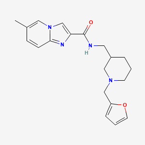 molecular formula C20H24N4O2 B5588727 N-{[1-(2-furylmethyl)-3-piperidinyl]methyl}-6-methylimidazo[1,2-a]pyridine-2-carboxamide 