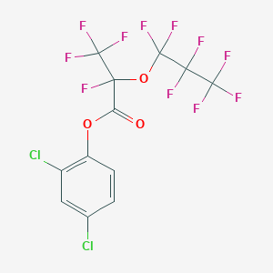 molecular formula C12H3Cl2F11O3 B5588769 2,4-dichlorophenyl 2,3,3,3-tetrafluoro-2-(heptafluoropropoxy)propanoate 