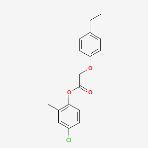 molecular formula C17H17ClO3 B5588806 4-氯-2-甲基苯基(4-乙基苯氧基)乙酸酯 