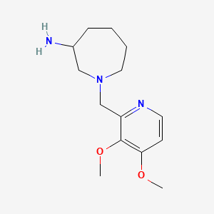 molecular formula C14H23N3O2 B5588818 1-[(3,4-dimethoxy-2-pyridinyl)methyl]-3-azepanamine dihydrochloride 