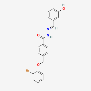molecular formula C21H17BrN2O3 B5588820 4-[(2-bromophenoxy)methyl]-N'-(3-hydroxybenzylidene)benzohydrazide 