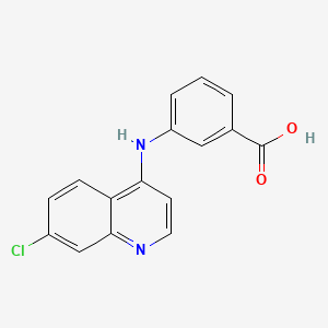 molecular formula C16H11ClN2O2 B5588830 3-[(7-chloro-4-quinolinyl)amino]benzoic acid CAS No. 50534-30-0