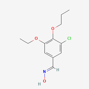 molecular formula C12H16ClNO3 B5588842 3-氯-5-乙氧基-4-丙氧基苯甲醛肟 