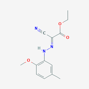 molecular formula C13H15N3O3 B5588847 ethyl cyano[(2-methoxy-5-methylphenyl)hydrazono]acetate 