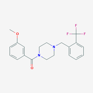 molecular formula C20H21F3N2O2 B5588851 1-(3-methoxybenzoyl)-4-[2-(trifluoromethyl)benzyl]piperazine 