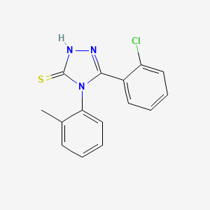 molecular formula C15H12ClN3S B5588854 5-(2-chlorophenyl)-4-(2-methylphenyl)-2,4-dihydro-3H-1,2,4-triazole-3-thione 