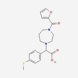 molecular formula C19H22N2O4S B5588861 [4-(2-furoyl)-1,4-diazepan-1-yl][4-(methylthio)phenyl]acetic acid 