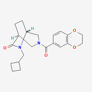 (1S*,5R*)-6-(cyclobutylmethyl)-3-(2,3-dihydro-1,4-benzodioxin-6-ylcarbonyl)-3,6-diazabicyclo[3.2.2]nonan-7-one