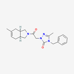 molecular formula C21H26N4O2 B5588930 4-benzyl-5-methyl-2-{2-[(3aR*,7aS*)-5-methyl-1,3,3a,4,7,7a-hexahydro-2H-isoindol-2-yl]-2-oxoethyl}-2,4-dihydro-3H-1,2,4-triazol-3-one 