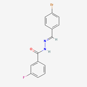 molecular formula C14H10BrFN2O B5588943 N'-(4-bromobenzylidene)-3-fluorobenzohydrazide 