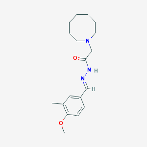 molecular formula C18H27N3O2 B5588952 2-(1-azocanyl)-N'-(4-methoxy-3-methylbenzylidene)acetohydrazide 
