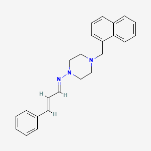 molecular formula C24H25N3 B5588970 4-(1-naphthylmethyl)-N-(3-phenyl-2-propen-1-ylidene)-1-piperazinamine 
