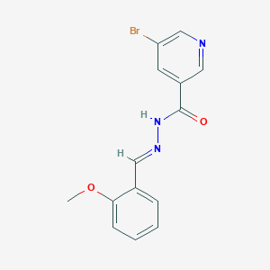 molecular formula C14H12BrN3O2 B5589026 5-bromo-N'-(2-methoxybenzylidene)nicotinohydrazide 