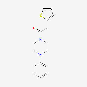 molecular formula C16H18N2OS B5589030 1-phenyl-4-(2-thienylacetyl)piperazine 