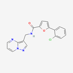 5-(2-chlorophenyl)-N-(pyrazolo[1,5-a]pyrimidin-3-ylmethyl)-2-furamide