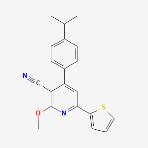 4-(4-isopropylphenyl)-2-methoxy-6-(2-thienyl)nicotinonitrile
