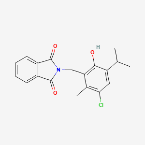 molecular formula C19H18ClNO3 B5589067 2-(3-chloro-6-hydroxy-5-isopropyl-2-methylbenzyl)-1H-isoindole-1,3(2H)-dione CAS No. 632292-89-8