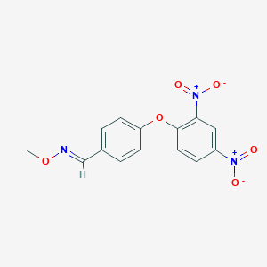 molecular formula C14H11N3O6 B5589090 4-(2,4-dinitrophenoxy)benzaldehyde O-methyloxime 