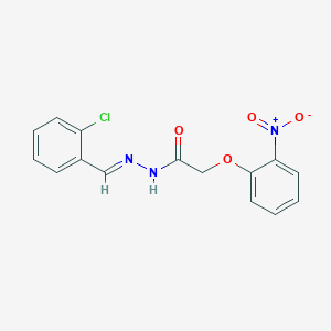 molecular formula C15H12ClN3O4 B5589121 N'-(2-chlorobenzylidene)-2-(2-nitrophenoxy)acetohydrazide 