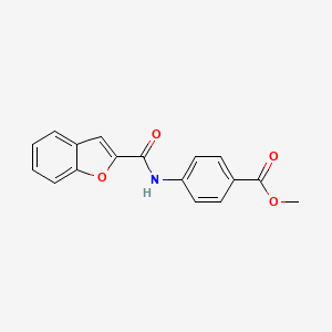 molecular formula C17H13NO4 B5589140 methyl 4-[(1-benzofuran-2-ylcarbonyl)amino]benzoate 