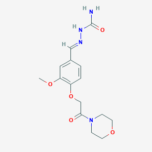 molecular formula C15H20N4O5 B5589189 3-methoxy-4-[2-(4-morpholinyl)-2-oxoethoxy]benzaldehyde semicarbazone 