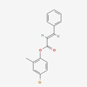 molecular formula C16H13BrO2 B5589209 4-bromo-2-methylphenyl 3-phenylacrylate 