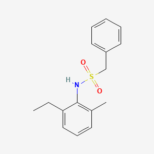 molecular formula C16H19NO2S B5589215 N-(2-ethyl-6-methylphenyl)-1-phenylmethanesulfonamide 